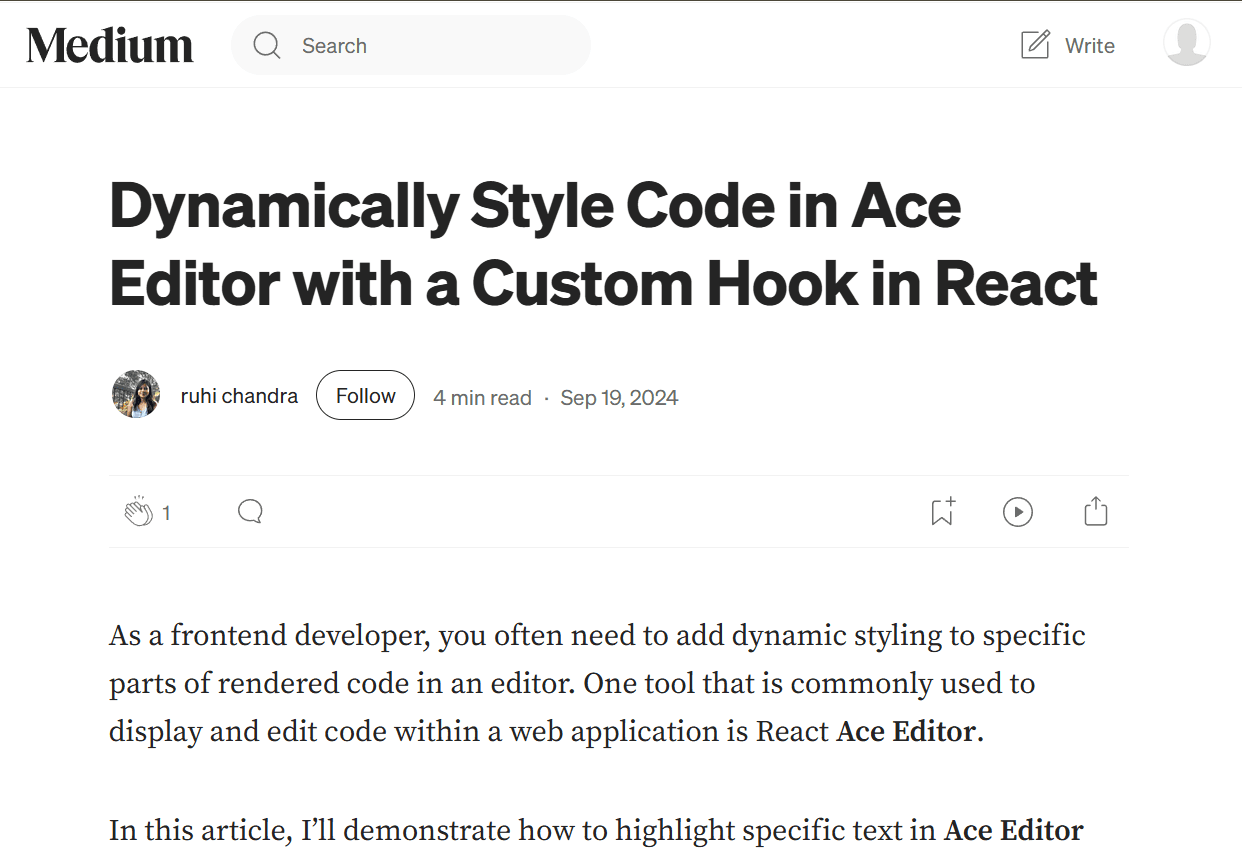 Dynamic Styling in Ace Editor